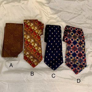 Vintage mid century modern ties selection of textured and patterned ties Mad Men